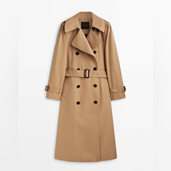 Massimo Dutti Jackets & Blazers - Massimo Dutti trench coat duster casual classic camel tan beige with belt